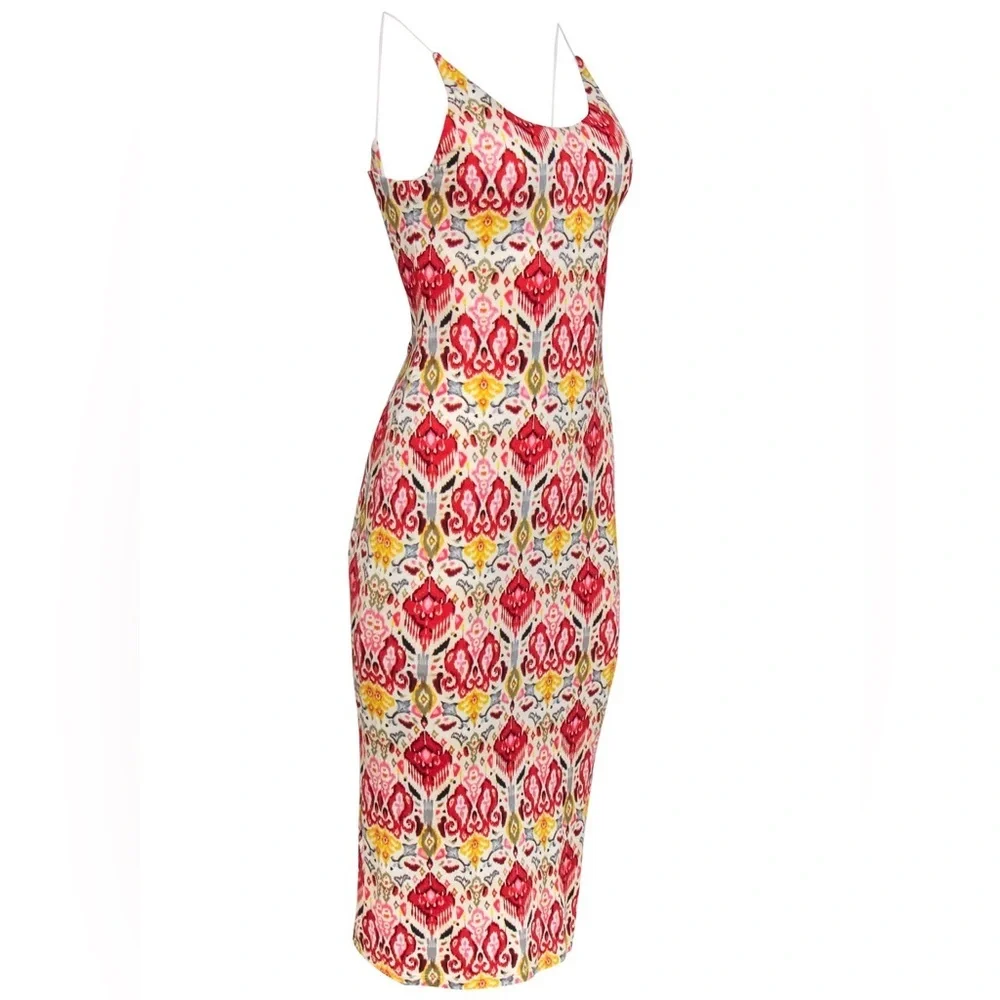 Alice + Olivia Delora Silk Blend Midi Dress — NWT Size 6, Effortless Statement - Picture 13 of 13